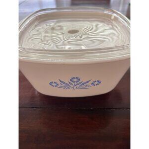 Corn Flower Blue Corning Casserole With Lid